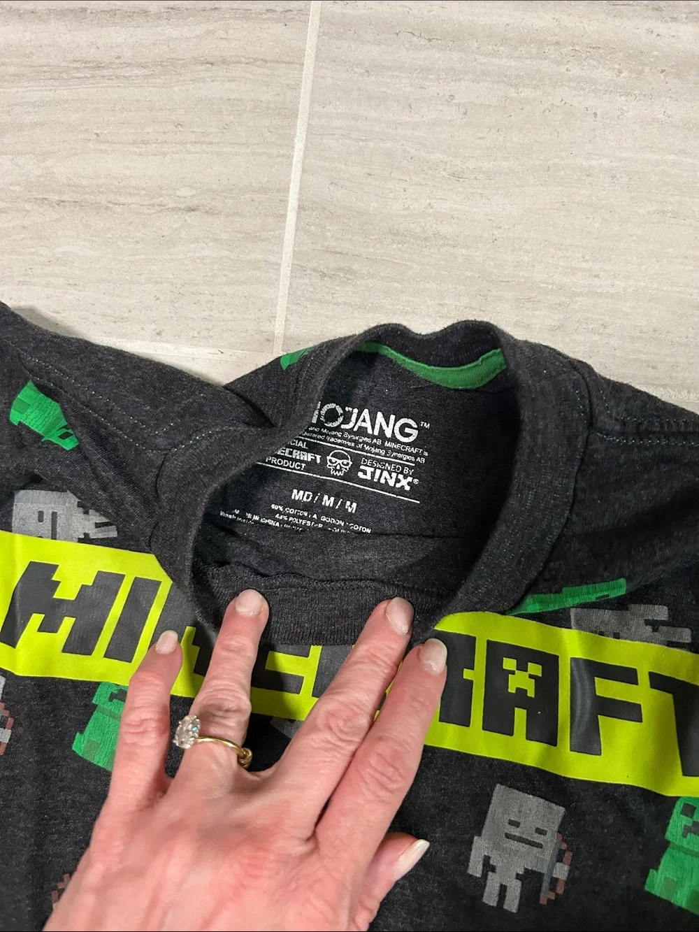 Sonoma Black Hoodie & Gray Shorts Set with Ceeeper Minecraft Tee